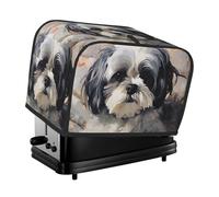 Shih Tzu - Copertura trapuntata per tostapane a 2 fette, per piccoli elettrodomestici, con manico, decorazione per casa, tavolo, cucina
