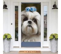 Shih Tzu - Coperture decorative per porte per cani, 180 x 89 cm, decorazione per porta d'ingresso, giardino, cortile, patio, festa di compleanno