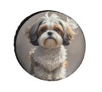 Shih Tzu - Copricerchi per cani impermeabili, anti UV, 61 cm, per asse singolo, per camper, camion, SUV, rimorchi, universali, per tutte le stagioni