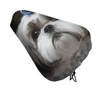 Shih Tzu - Coprisedile per bicicletta per cani, morbido, imbottito, per uomo e donna, comodo, impermeabile, con coulisse, per mountain bike