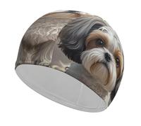 Shih Tzu Cuffia da nuoto per cani, unisex, per adulti, antiscivolo, comoda, resistente, facile da indossare e togliere, impermeabile, mantiene i capelli asciutti