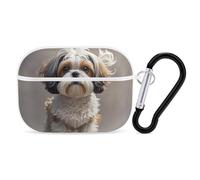 Shih Tzu - Custodia protettiva per AirPods Pro con anello portachiavi, custodia protettiva rigida per AirPods Pro di seconda generazione, per donne e uomini, facile da aprire, protezione contro le