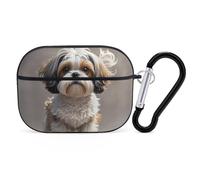 Shih Tzu - Custodia protettiva per AirPods Pro con anello portachiavi, custodia protettiva rigida per AirPods Pro di seconda generazione, per donne e uomini, facile da aprire, protezione contro le