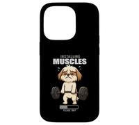 Shih Tzu Deadlift Palestra Ratto Installazione Muscolare Sollevamento Mamma Papà Custodia per iPhone 14 Pro