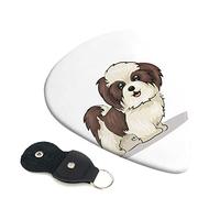Shih Tzu Dog Guitar Plettro Set da 6 pezzi per chitarra acustica, chitarra elettrica, basso, ukulele - sottile, medio e spesso