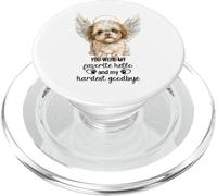 Shih Tzu Dog Memorial Angel Paw Prints Wings Hardest Goodbye PopSockets PopGrip per MagSafe