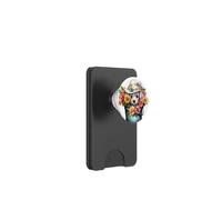 Shih Tzu Dog Puppy Graphic For Flower Lovers And Dog Mom PopSockets PopWallet per MagSafe