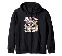 Shih Tzu Hair Don't Care - Divertente regalo per gli amanti dei cani Felpa con Cappuccio