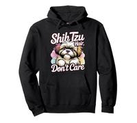 Shih Tzu Hair Don't Care - Divertente regalo per gli amanti dei cani Felpa con Cappuccio