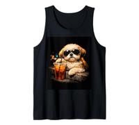 Shih Tzu Iced Coffee Late Night Chill Dog Lover Apparel Canotta