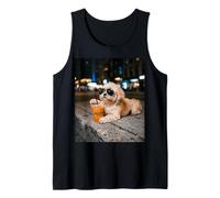 Shih Tzu Iced Coffee Late Night Chill Dog Lover Apparel Canotta