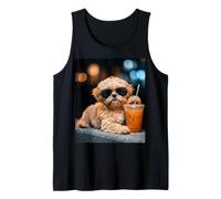 Shih Tzu Iced Coffee Late Night Chill Dog Lover Apparel Canotta