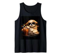 Shih Tzu Iced Coffee Late Night Chill Dog Lover Apparel Canotta