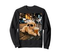 Shih Tzu Iced Coffee Late Night Chill Dog Lover Apparel Felpa