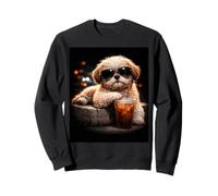 Shih Tzu Iced Coffee Late Night Chill Dog Lover Apparel Felpa