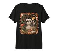 Shih Tzu in Un Giardino in Stile William Morris Maglietta Premium