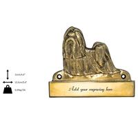 Shih Tzu - iscrizione in ottone 'WELCOME', incisore Art Dog IT