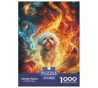 Shih Tzu Jigsaw Puzzle Impossible 1000Pcs Decorazione Per La Casa. Rilassamento E Intelligence Per Adulti E Ragazzi Da 14 Anni 38x26cm/1000pcs