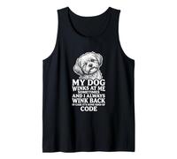 Shih Tzu Maltese Il Mio Cane strizza locchio codice Segreto Canotta