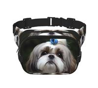 Shih Tzu Marsupio per cani da donna, impermeabile, regolabile, marsupio alla moda, casual, a tracolla, per corsa, allenamento, escursionismo, viaggi, nero, taglia unica, Nero , Taglia unica