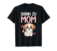Shih Tzu Mom Dog Lover Graphic per donne e ragazze Maglietta
