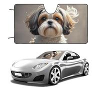 Shih Tzu - Parasole per parabrezza auto, per mantenere fresco l'interno dell'auto, 129,5 x 71,1 cm, parasole pieghevole per finestrino anteriore, scudo termico per SUV, camion, blocca i raggi UV
