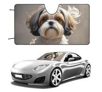 Shih Tzu - Parasole per parabrezza auto, per mantenere fresco l'interno dell'auto, 139,7 x 76,2 cm, pieghevole, protezione dal calore per SUV, camion, blocca i raggi UV