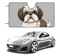Shih Tzu - Parasole per parabrezza per auto, berlina, SUV, camion, universale, riflettente, per finestrini anteriori, pieghevole, parasole per parabrezza parasole blocca i raggi UV e mantiene