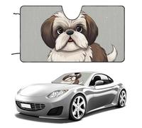 Shih Tzu - Parasole per parabrezza per auto, berlina, SUV, camion, universale, riflettente, per finestrini anteriori, pieghevole, parasole per parabrezza parasole blocca i raggi UV e mantiene