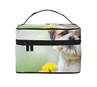 Shih Tzu, piccoli cani carini, cuccioli ricci, animali domestici, borsa da viaggio per il trucco da donna, grande organizer per cosmetici