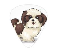Shih Tzu - Plettri per chitarra, 12 pezzi, in celluloide, per chitarra acustica, elettrica, basso, inclusi 0,46 mm, 0,71 mm, 0,96 mm