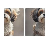 Shih Tzu Porta passaporto da viaggio per cani, custodia per passaporto con slot per carte di credito e slot per carta d'imbarco, organizer per documenti d'identità e documenti di famiglia (20 x 13 cm)