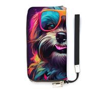 Shih Tzu - Portafoglio sottile da donna con cagnolino, borsetta lunga e carina, pochette da polso, porta carte di credito, Stile:, 20x10.5cm