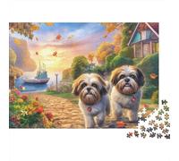 Shih Tzu Puzzle 1000 Pezzi - Momento Zen Serale, Stimolo Mentale, Poster E Confezione Inclusi - 70x50cm/1000pcs