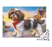 Shih Tzu Puzzle 1000 Pezzi - Puzzle Artistico Sofisticato, Relax E Concentrazione, Poster Incluso, 70x50cm/1000pcs