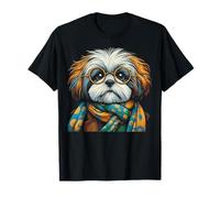 Shih Tzu Ritratto per Shih Tzu Dog Pet Amante Maglietta