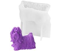 Shih Tzu Silicone Mold - Transparent Animal Design, Flexible Demoulding System, Multi Purpose Craft Accessory, Durable Art Tool | Resin Casting Work, Baking Decoration Use, DIY Hobby Development