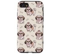 Shih Tzu - Simpatico motivo a ossa di cane Boho Custodia per iPhone SE (2020) / 7 / 8