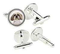 Shih Tzu spilla per polsini in scatola con immagine Art-Dog