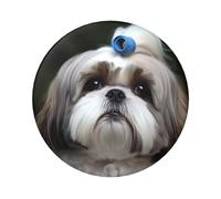 Shih Tzu Spille a bottone per cani, 1 pezzo, 6,1 cm, rotondo, in metallo, con foto personalizzate, kit per artigianato, progetti di Natale fai da te, 1 pezzo, taglia unica