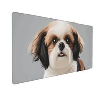 Shih Tzu Tappetino per mouse da gioco con cane, 90,2 x 40,6 cm, grande, esteso tappetino per mouse per tastiera del computer, tappetino antiscivolo, tappetino protettivo per tavolo, tappetino per