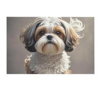 Shih Tzu - Tappeto per zona cane, morbido, in velluto, lavabile, per soggiorno, moderno, antiscivolo, grande, per camera da letto, cucina, sala da pranzo