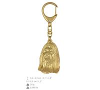 Shih Tzu Tipo 2 - Placcato Oro Portachiavi Con Uno Cane Art Dog