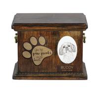 Shih Tzu - Urna per cenere di cane con piatto in ceramica Art Dog IT