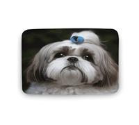 Shih Tzu, Zerbino per cani in velluto di corallo, morbido, spesso, per gattonare, per camera da letto, soggiorno, antiscivolo, assorbente, lavabile in lavatrice, 40 x 60 cm
