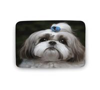 Shih Tzu, Zerbino per cani in velluto di corallo, morbido, spesso, per gattonare, per camera da letto, soggiorno, antiscivolo, assorbente, lavabile in lavatrice, 50 x 80 cm