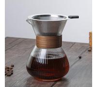 SHIHEER Server da caffè, infrangibile, server per caffè a goccia, grande capacità, gocciolatore per caffè, vetro resistente al calore, 13,5 fl oz (400 ml), materiale in vetro di silice ad alto boro