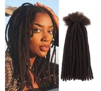 SHIHERESH Dreadlock Extensions Synthetic Hair 0.4cm Width 30 Strands Soft Dreads Extensions Dreads Loc Reggae Hippie Handmade Dreadlock Extension for Women/Men (4#, 12inch)