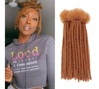 SHIHERESH Dreadlock Extensions Synthetic Hair 0.4cm Width 30 Strands Soft Dreads Extensions Dreads Loc Reggae Hippie Handmade Dreadlock Extension for Women/Men (30#,12inch)