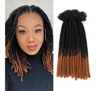 SHIHERESH Dreadlock Extensions Synthetic Hair Largeur 0.4 cm 30 brins Soft Dreads Extensions Dreads Loc Reggae Hippie Handmade Dreadlock Extension for Women/Men (1B/30, 14inch)